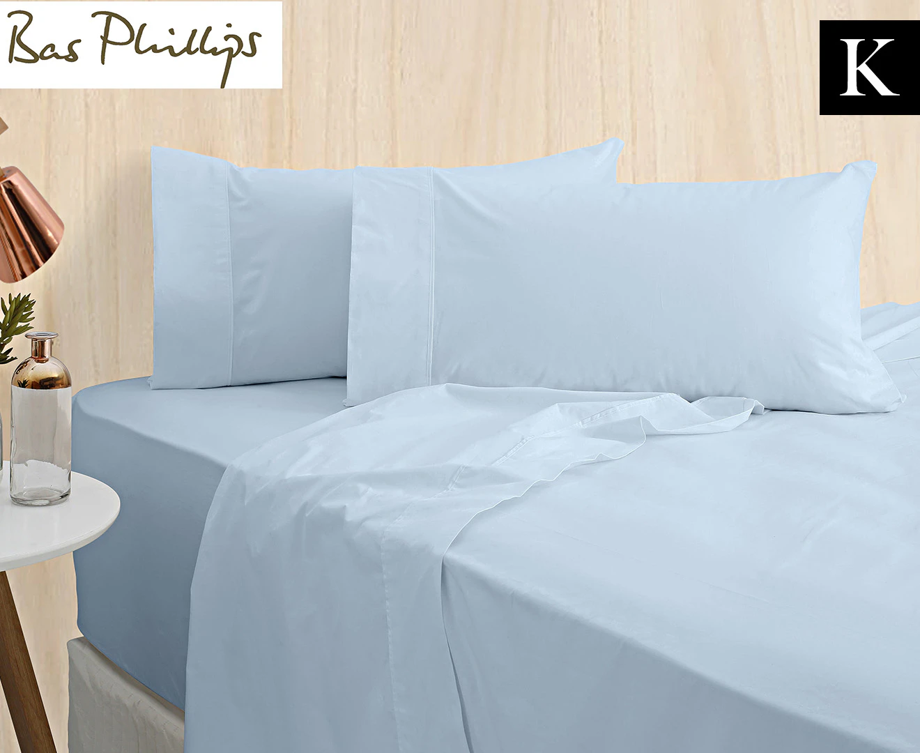 Bas Phillips Bamboo Cotton Sheet Set - Blue Dream