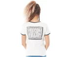Volcom White Dont Even Trip Womens T-Shirt