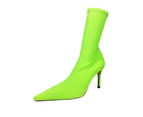 Zara Women Neon sock-style heeled ankle boots 1170/001