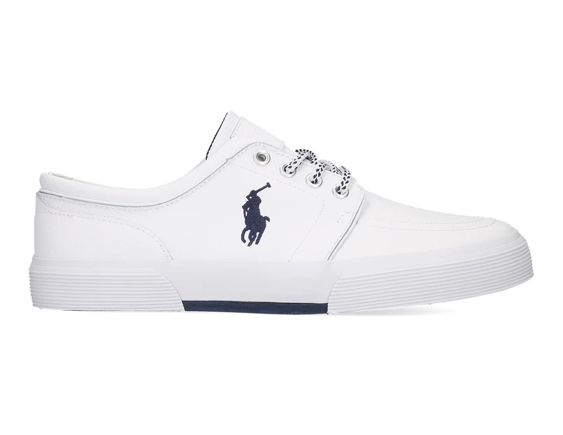 Polo Ralph Lauren Men's Faxon Low Sneakers - White Sports Leather |  