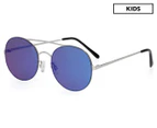 Freckles Kids' Round Metal Sunglasses - Silver/Blue