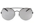 Freckles Kids' Round Metal Sunglasses - Black/Silver Mirror