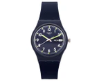 Swatch Unisex 34mm Sir Blue Silicone Watch - Blue