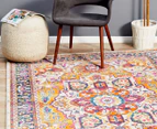 Rug Culture 230x160cm Babylon Florette Vintage Look Rug - Multi/Rust