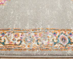 Rug Culture 300x80cm Oriental Vintage Look Runner Rug - Grey/Multi