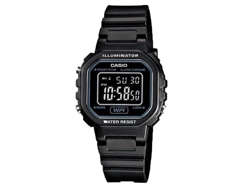 Casio Women's 30.4mm Illuminator LA20WH-1B Chrono Alarm Watch - Black