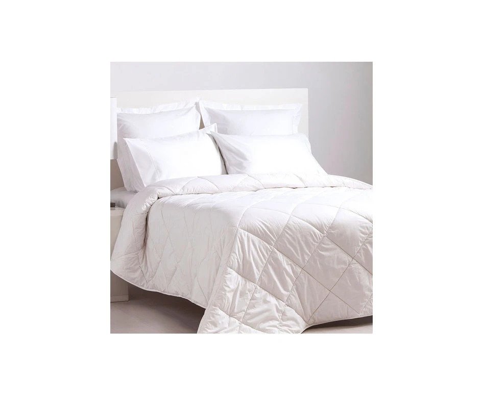 Single Size Bed Luxury Australian Made WOOLRICH 100% Japara Cotton Cover Wool Quilt / Doona / Duvet 500GSM 140x210cm