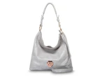 CHARLIE Grey Genuine Leather Womens Handbag