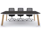 Switch Boardroom Table - Wood Imprint Frame [2400L x 1200W] - Wenge