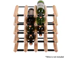 Artiss 20 Bottle Timber Wine Rack