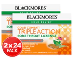 2 x Blackmores Cold Combat Triple Action Throat Lozenge 24pk
