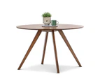 Walnut Oak Minimalist Scandinavian Round 1.2m Dining Table