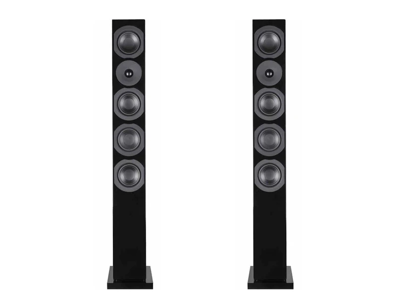System Audio Saxo 50 Floor Standing Speakers Pair - Gloss Black