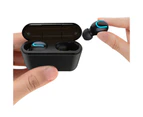 HQB-Q32 TWS Binaural Wireless Bluetooth Earphones In-ear Mini Earbuds with Mic Charging Bin-Black
