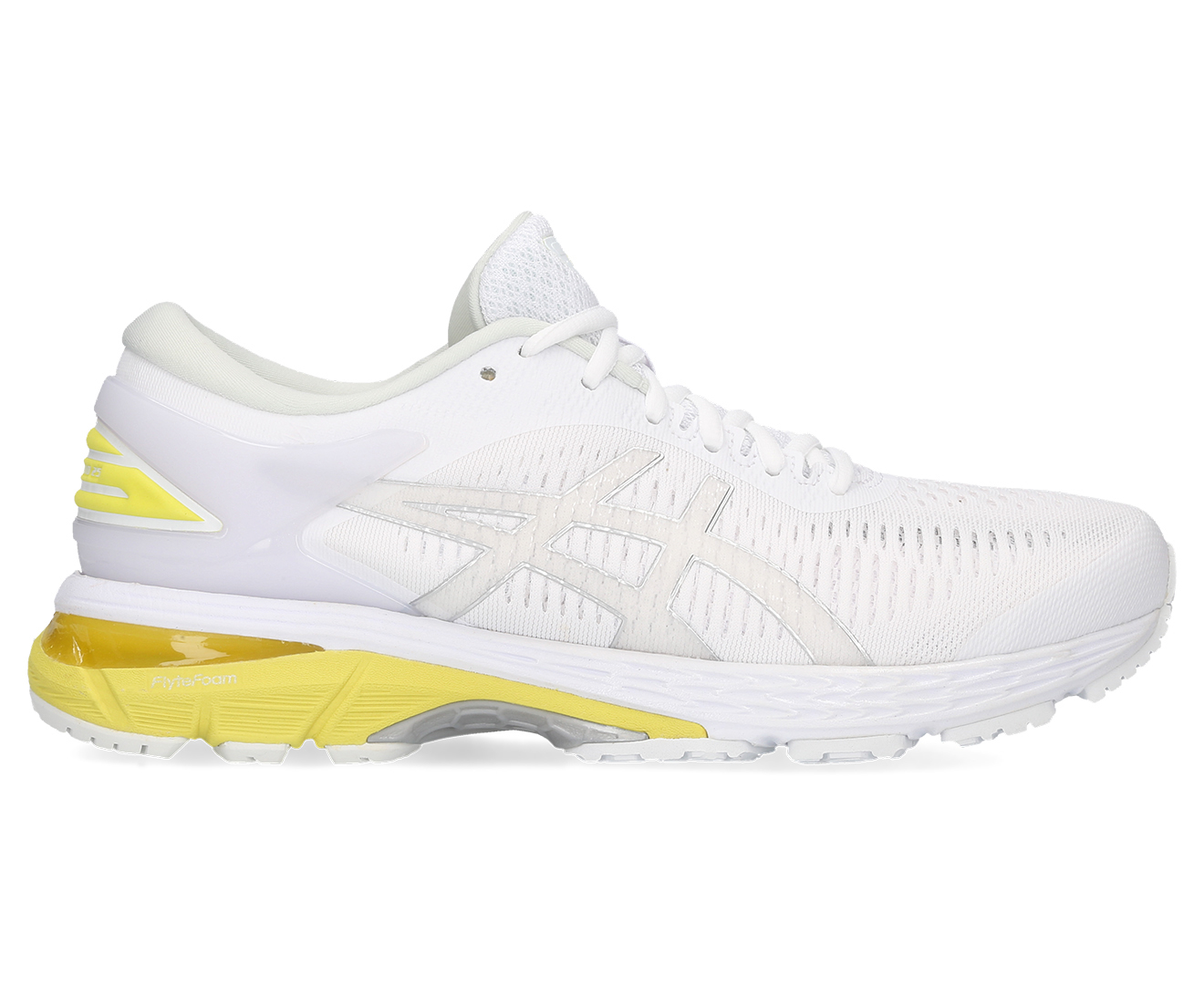 ASICS Women's GEL-Kayano 25 Running Shoes - White/Lemon Spark | eBay