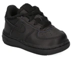 Nike Toddler Air Force 1 06 Shoe  - Black/Black-Black