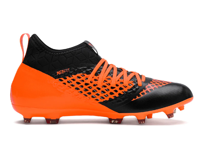 Puma Men's Future 2.3 Netfit Fg/Ag Football Boot - Black/Orange