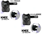 Crazy Skates Adult/Teen Tri-Pack Knee, Wrist & Elbow Safety Pro Pads - Black