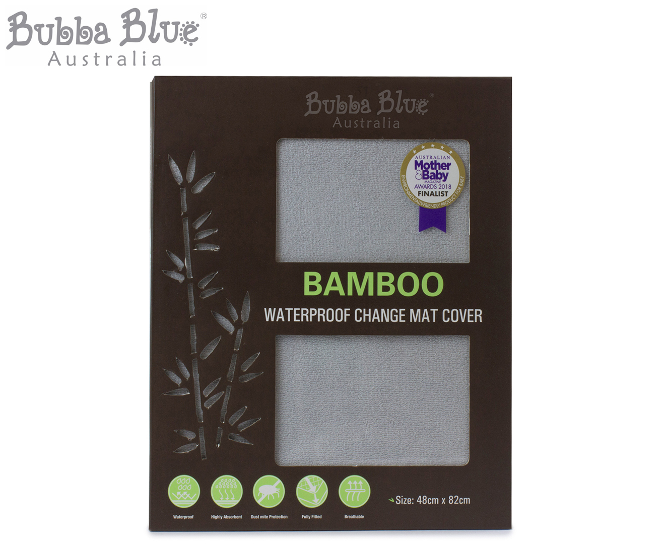 Bubba Blue Bamboo Waterproof Change Mat Cover Grey Catch Com Au