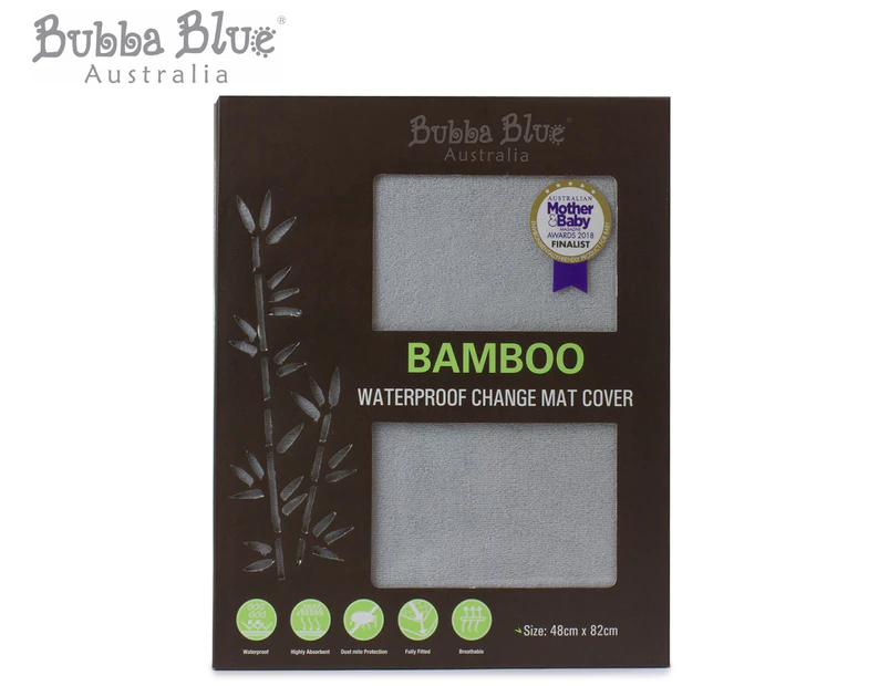 Bubba Blue Bamboo Waterproof Change Mat Cover - Grey