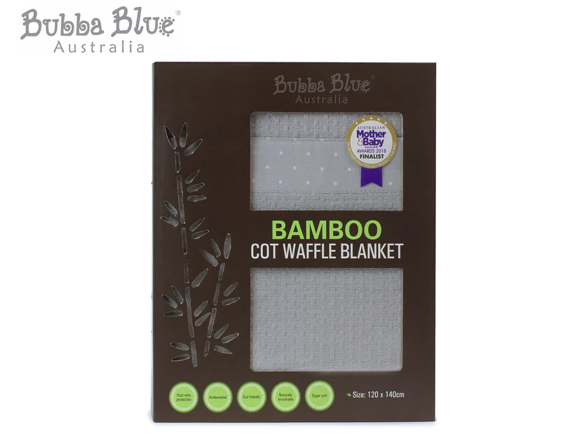 Bubba Blue Bamboo Bassinet Waffle Blanket - Grey