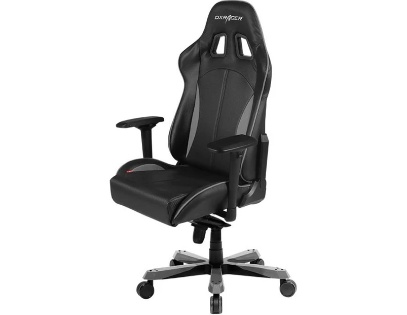 Dxracer Ks57 Series Gaming Chair, Neck/Lumbar Support - Black & Carbon Grey