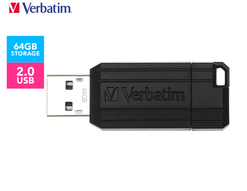 Verbatim 64GB PinStripe USB 2.0 Flash Drive