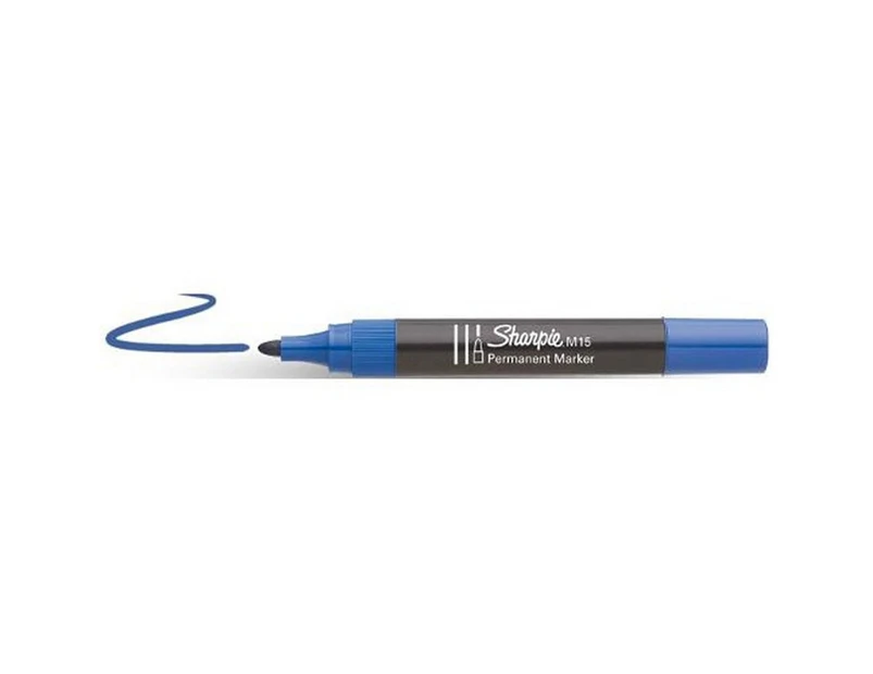 Sharpie Blue Bullet Tip Permanent Markers M15 (Box Of 12) (Blue) - SG14353