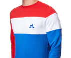 Le Coq Sportif Men's Percy Pullover Sweater - Rouge Red