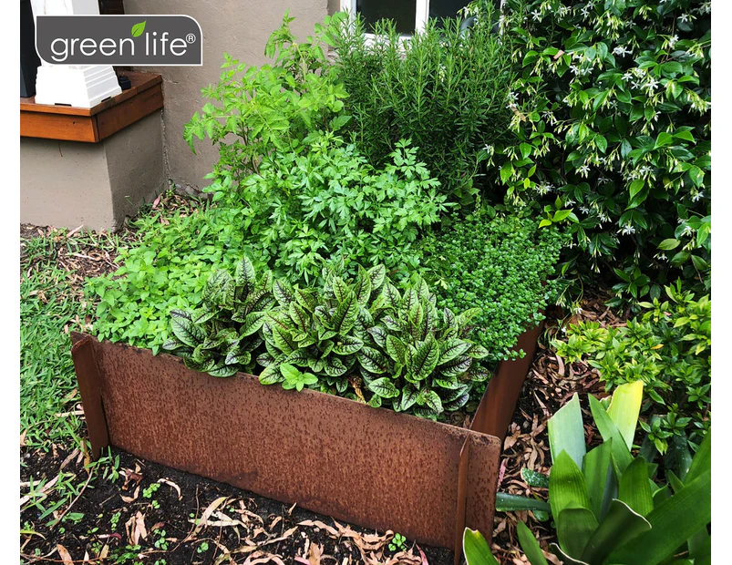 Greenlife Corten 600x600x295mm Steel Garden Bed