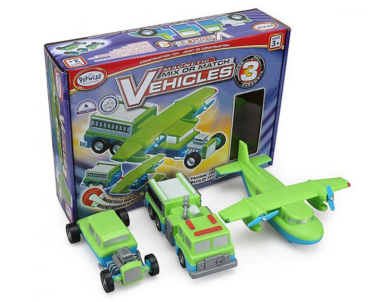Popular Playthings Magnetic Mix Or Match Vehicles Set 3