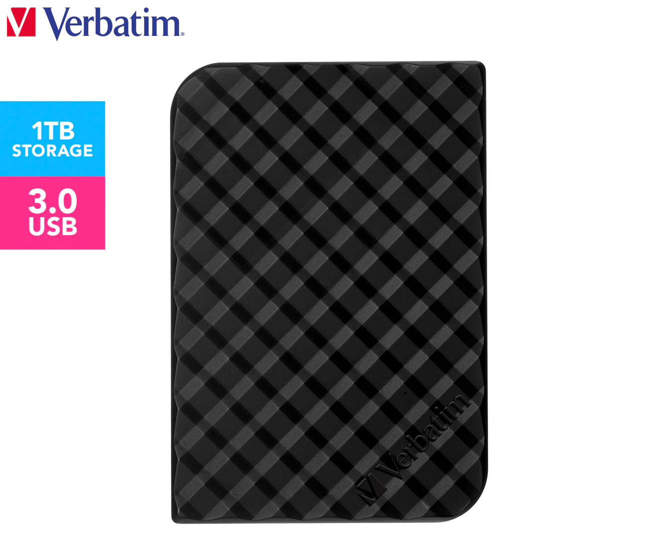 Verbatim USB 3.0 Store'n'Go 2.5" External HDD 1TB Portable Hard Disk Drive Black