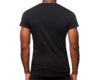 H'echbone Men's Letter Tee / T-Shirt / Tshirt - Black