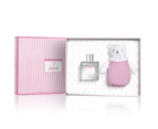 Jacadi Paris - Baby Shower Gift Set - with Teddy bear and Alcohol-Free Scented Water - Hypoallergenic - Pink - Made in France - 100 ml - Pink