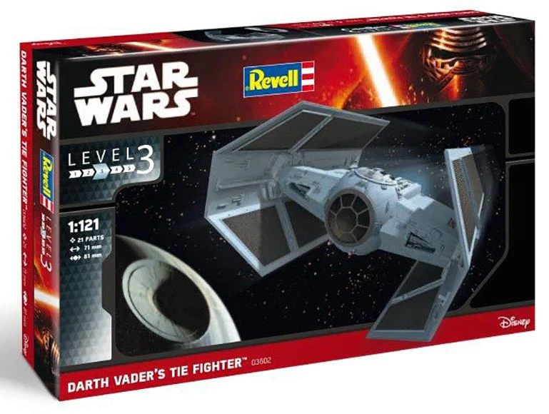 Revell Star Wars 1:121 8.1cm Darth Vader's Tie Fighter Level 3 Model Kit 10y+