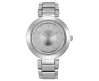 Mestige Women's 39mm The Thompson Watch w/ Swarovski® Crystals - Silver