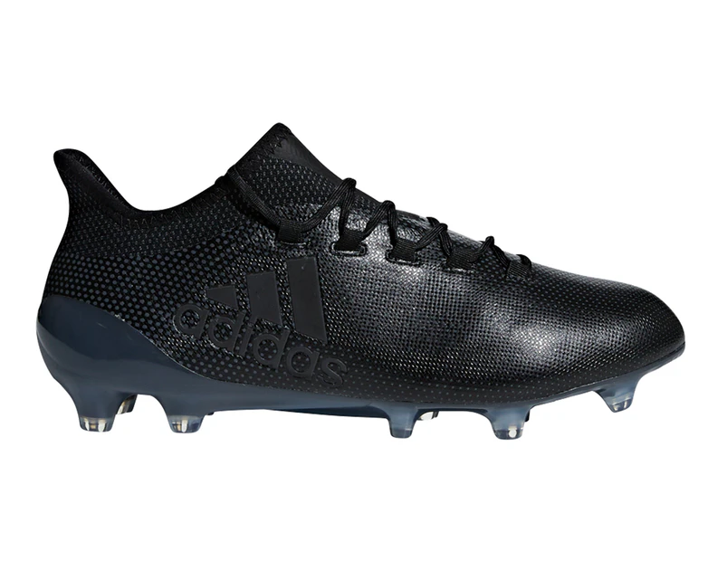 Adidas Men's X17.1 Firm Ground Football Boot - Core Black/Core Black/Super Cyan
