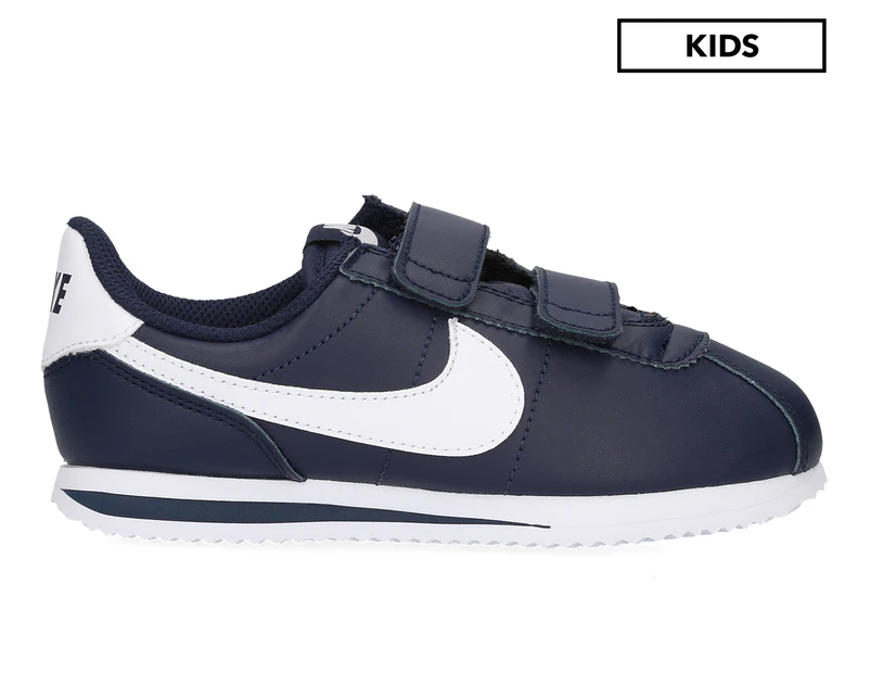 Nike Boys' Cortez Basic SL Shoe - Obsidian/White