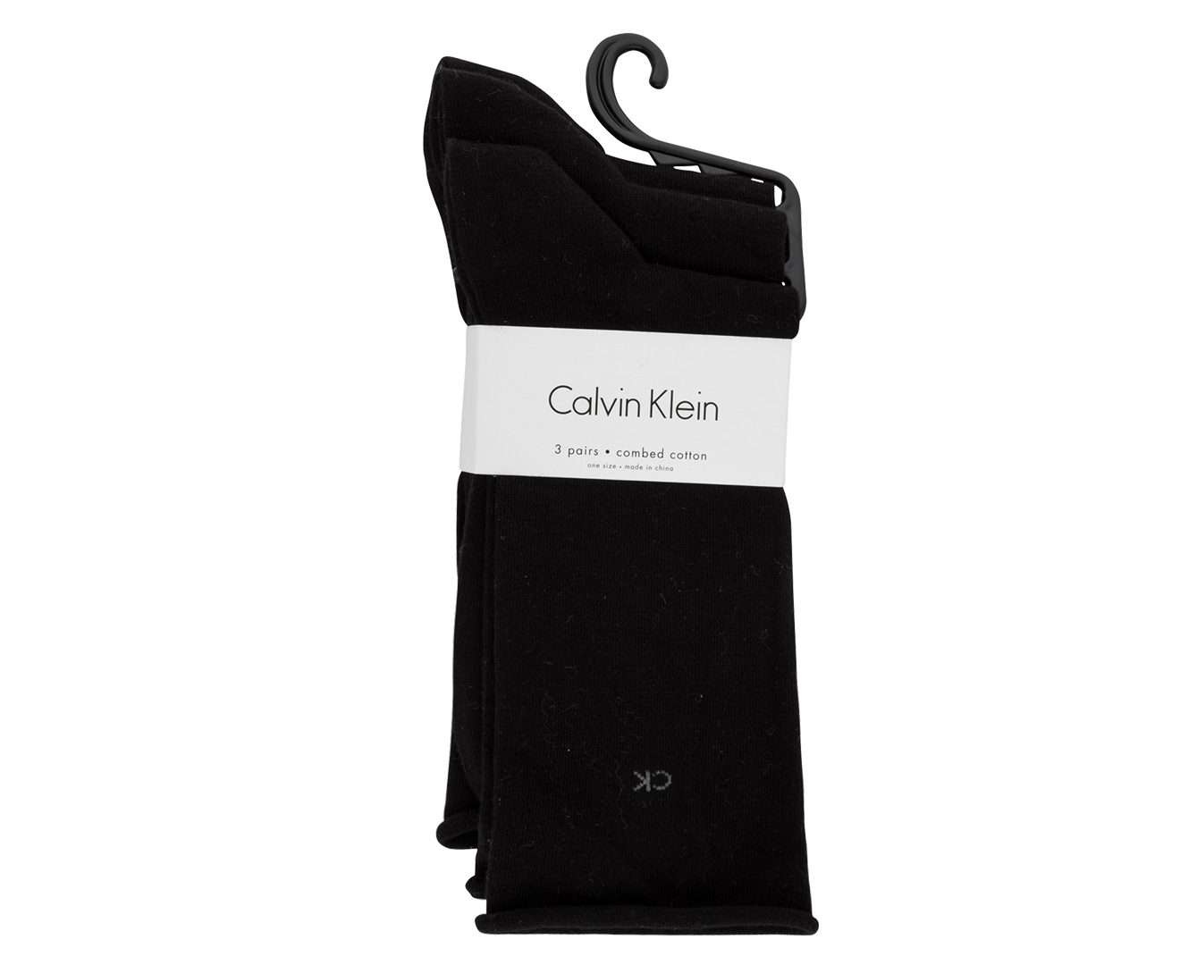 Calvin Klein Women's One Size Roll Top Crew Socks 3-Pack - Black ...