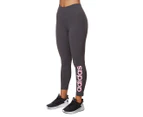Adidas Women's Essentials Linear Tight - Dark Grey Heather/True Pink