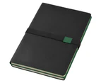 Journalbooks Doppio Notebook (Solid Black/Green) - PF596