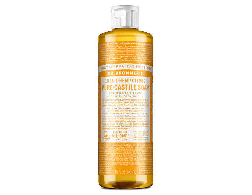 Dr. Bronner's Pure-Castile Liquid Soap 473mL - Citrus Orange