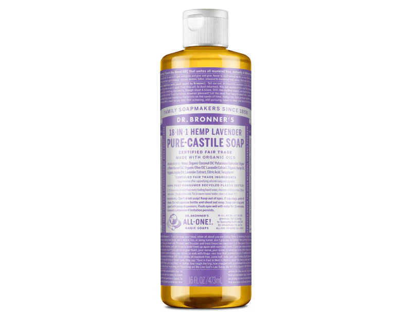 Dr. Bronner's Pure-Castile Liquid Soap 473mL - Lavender