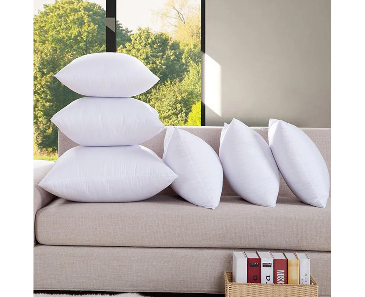 A Pair of Aus Made Cotton Cover/Polyester Filling Euro Square Cushion Pillow Inserts