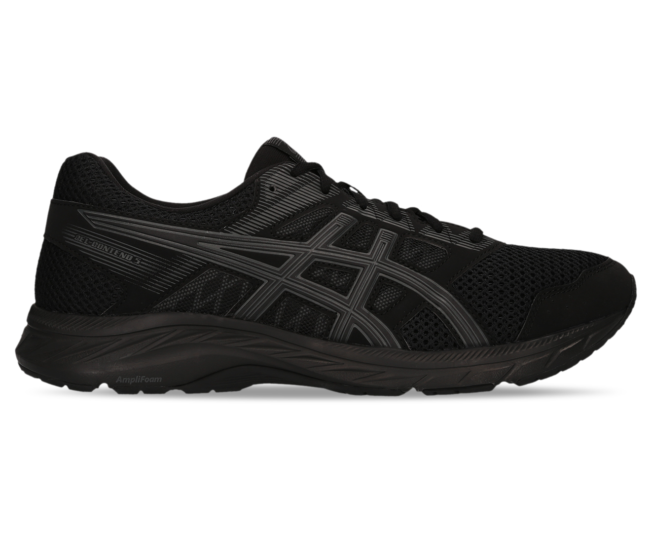 ASICS Men's GEL-Contend 5 Running Sports Shoes - Black/Dark Grey ...