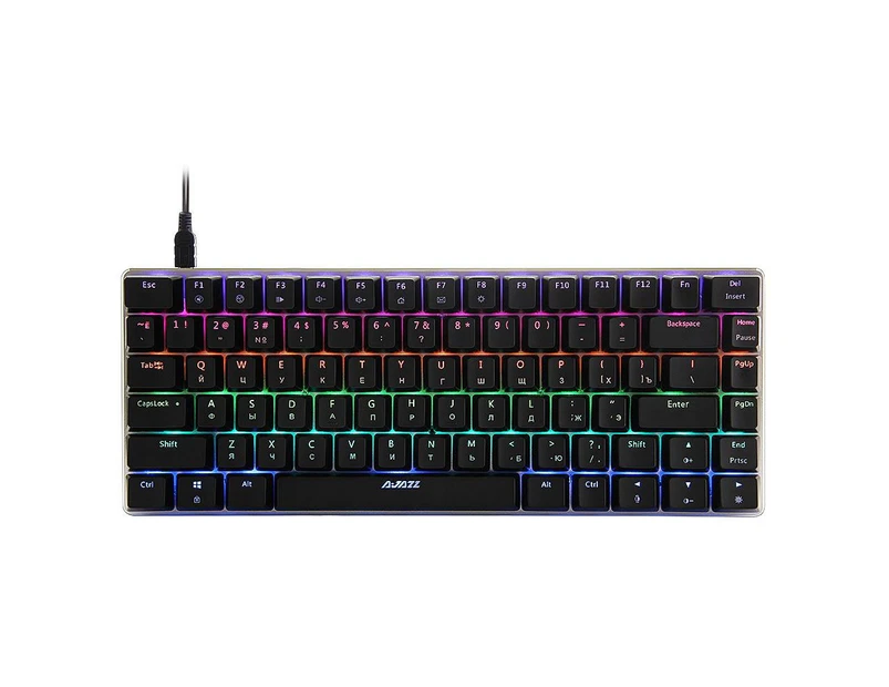 AJAZZ AK33 Gaming E-sport LED Colorful Keyboard 82 Keys RGB USB Wired Anti-Ghosting (English+Russian)