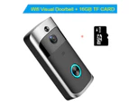 Wireless Visual Doorbell Motion Detection Video Intercom 2 Way Talk +16GB Local