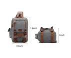 CoolBELL Nylon 13 Inches Sling Backpack Shoulder Bag Waterproof Cross Body Bag-Grey