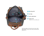CoolBELL Nylon 13 Inches Sling Backpack Shoulder Bag Waterproof Cross Body Bag-Canvas grey