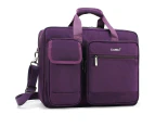 CoolBELL Unisex Canvas 17.3 Inch Laptop Bag-Purple